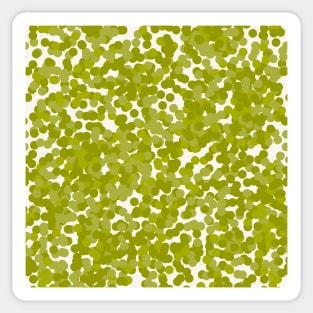 Green dots over cream background Sticker